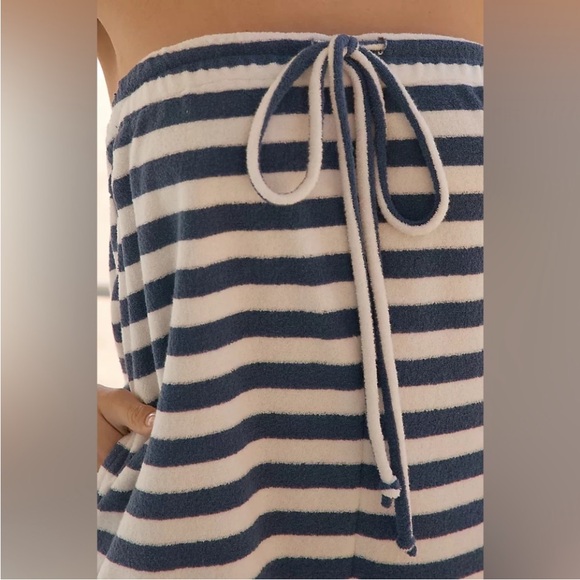 ANTHROPOLOGIE💙NWOT Striped Halter Romper - Picture 2 of 9